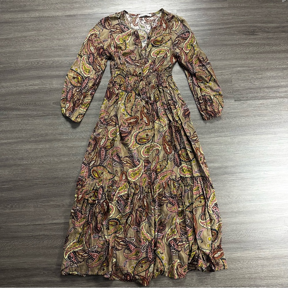 Paisley Print Maxi Dress